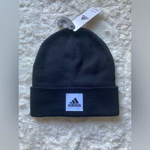 Adidas Women's 1x1 Cuff Fold Beanie, Stocking Hat, Black, NWT